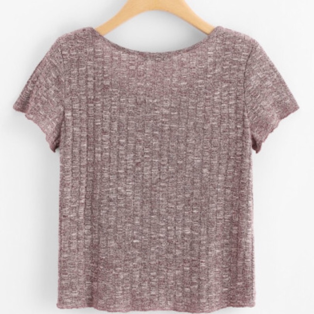 space grey and maroon shirt